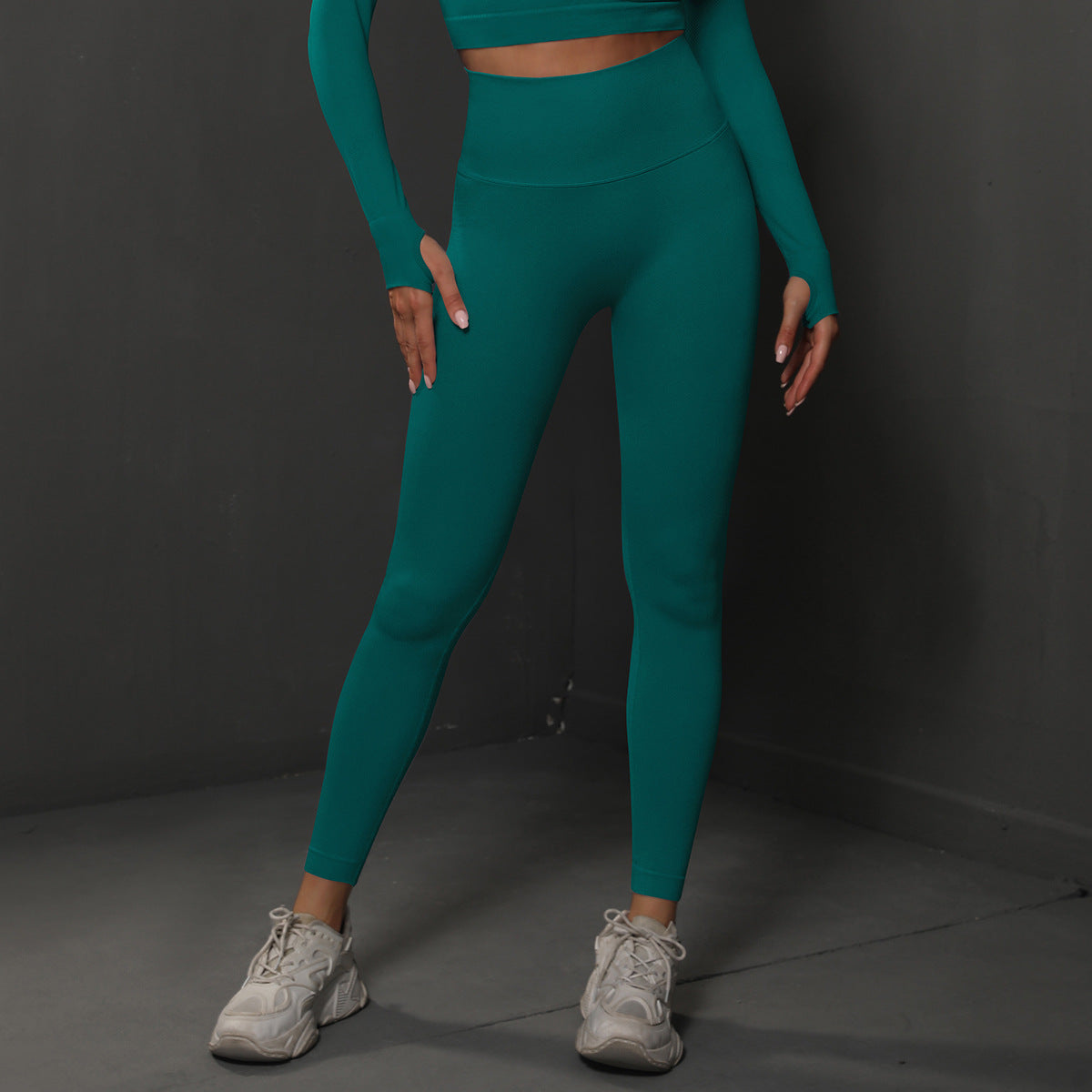 High-Waisted Elastic Training Pants for Spinning  and Running